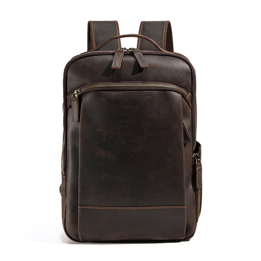 Square Leather Backpack