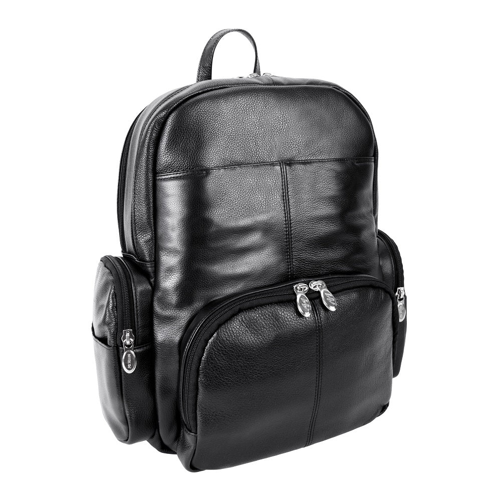 The Cumberland Leather Laptop Backpack Black