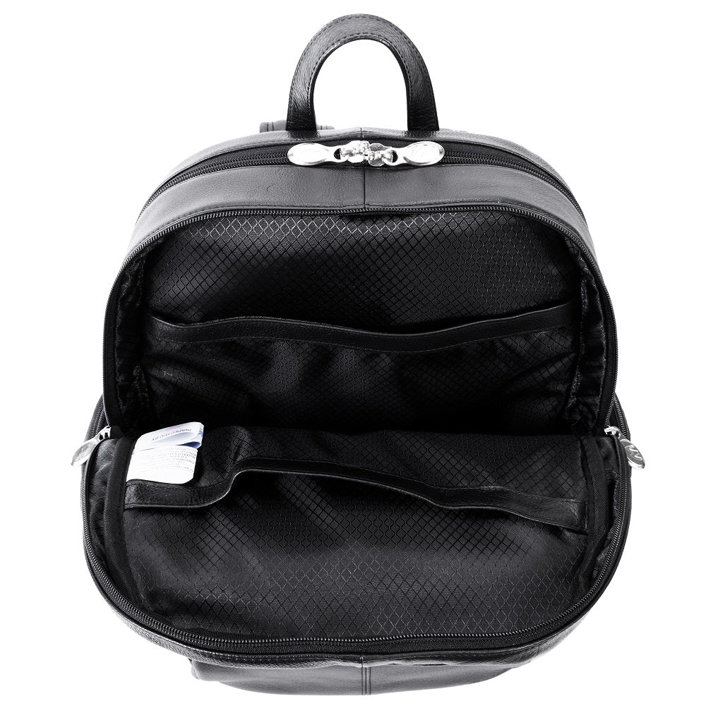 The Cumberland Leather Laptop Backpack Black