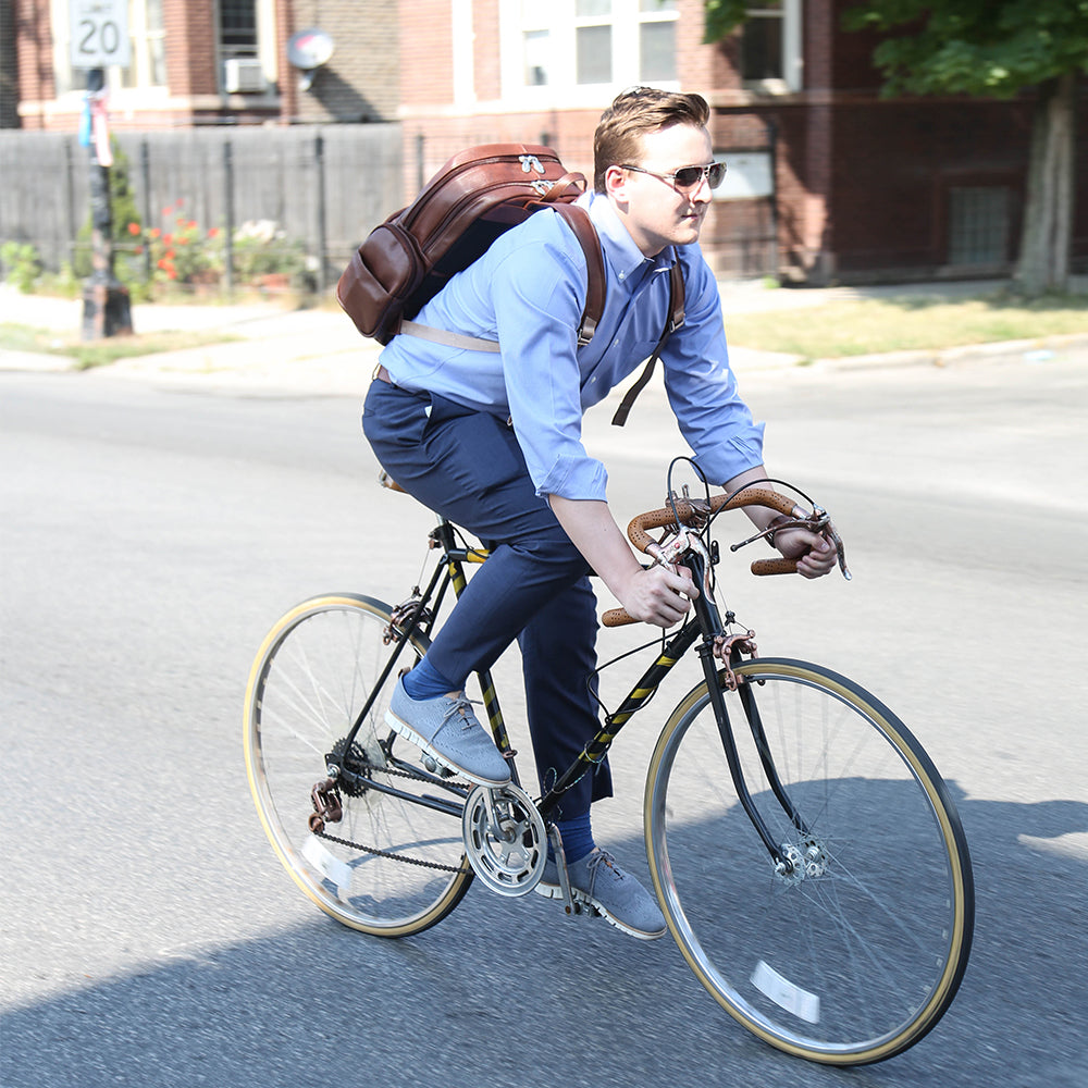 The Cumberland Leather Laptop Backpack Black