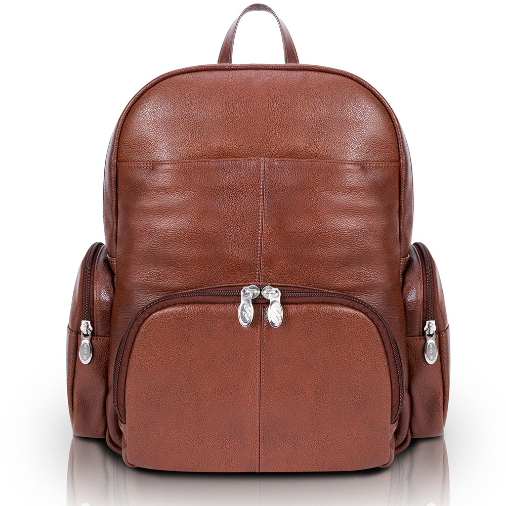 The Cumberland Leather Laptop Backpack Brown