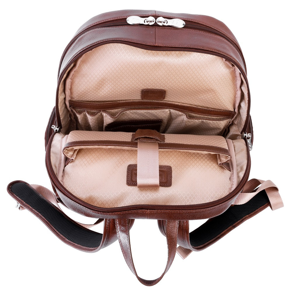 The Cumberland Leather Laptop Backpack Brown