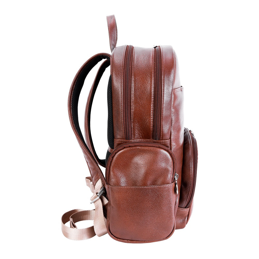 The Cumberland Leather Laptop Backpack Brown