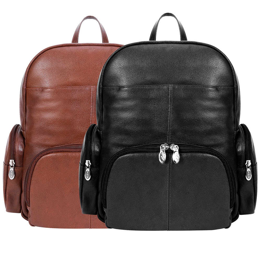 The Cumberland Leather Laptop Backpack Brown