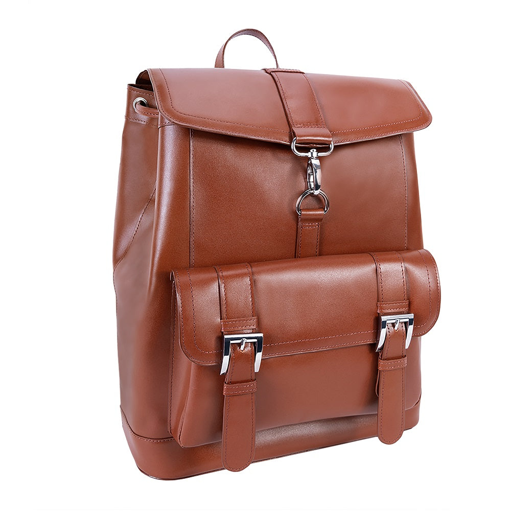 The Hagen | Leather Drawstring Laptop Backpack for 15 Inch Laptops