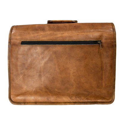 Men's Leather Laptop Bag 17 Inch Laptops - Vintage Messenger Satchel The Real Leather Company