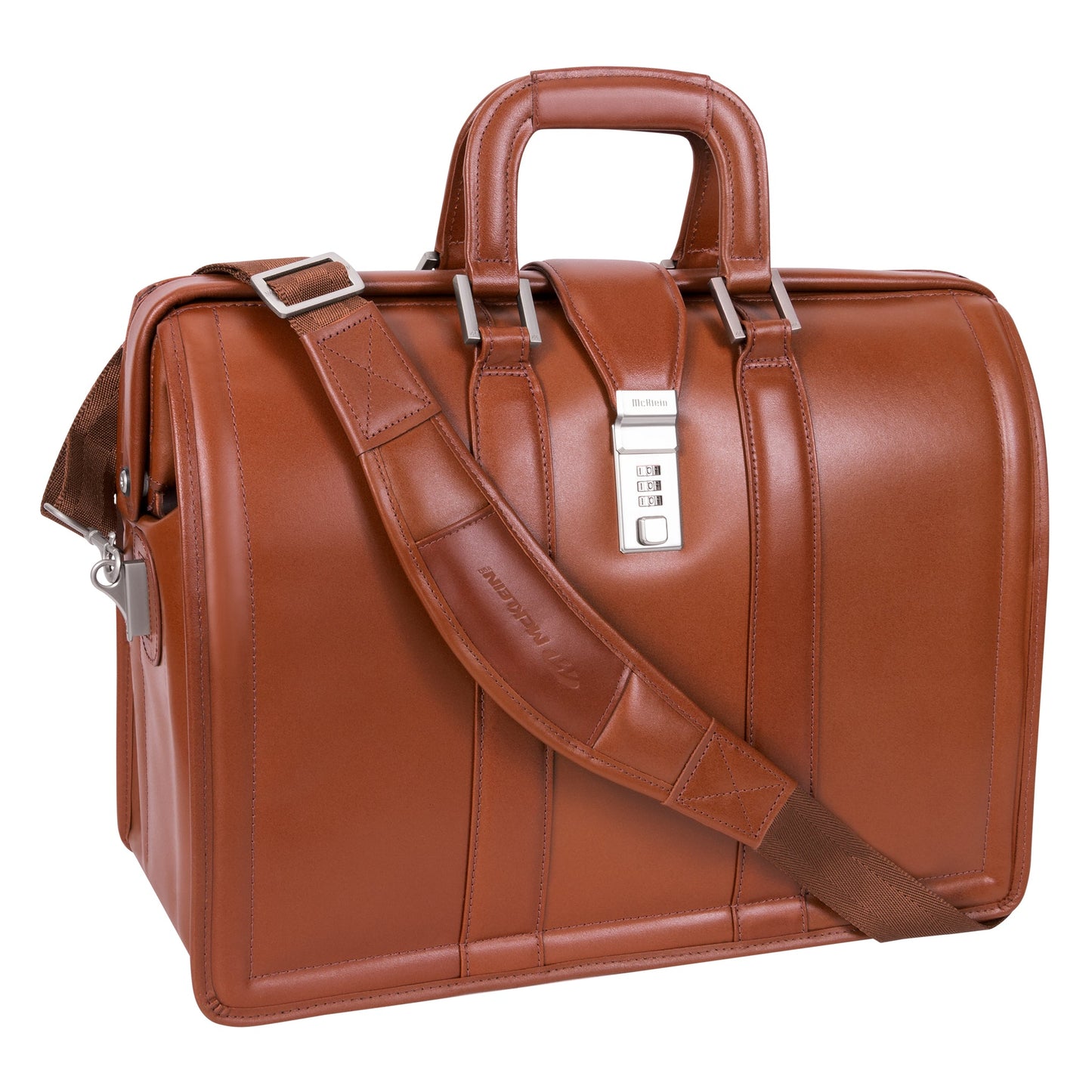 Leather Briefcase with Combination Lock