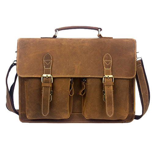 The Pack The Real Leather Company Leather Messenger Bag for Men