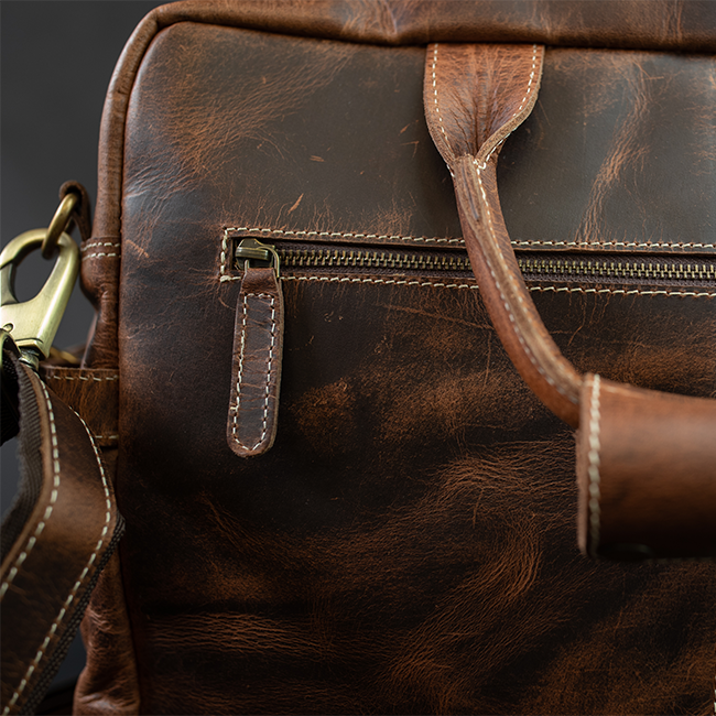 Brown Leather Briefcase for Men