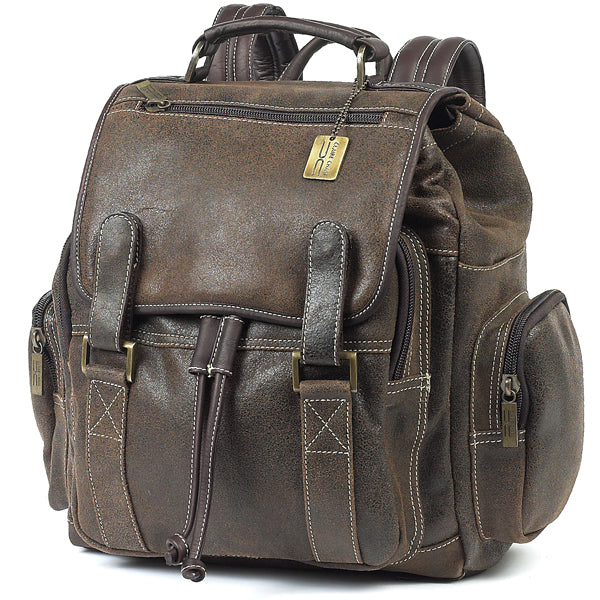 Rustic leather backpack Clearance