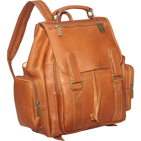 Large Womens All Leather Backpack for Laptops