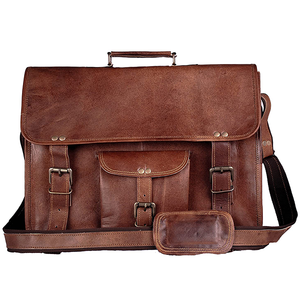Leather Laptop Briefcase Bag For Men - Full Grain Leather – The