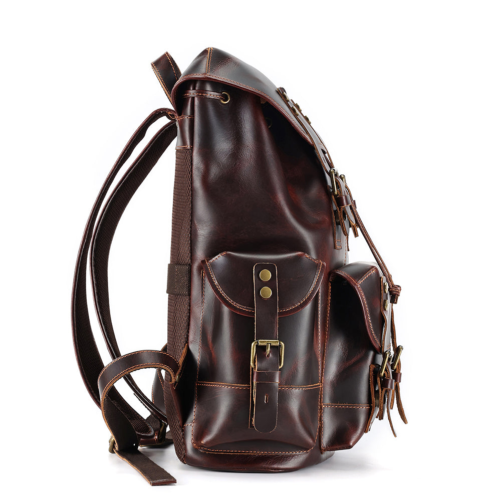 Soft Leather Backpack - Genuine Premium Leather