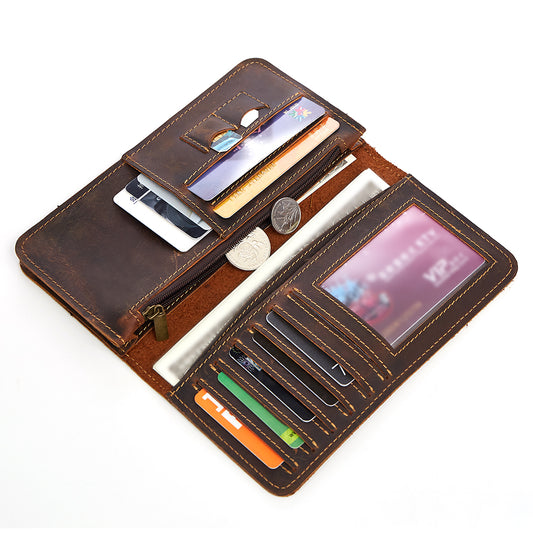 Long Leather Wallet for Men - Large Style