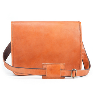 Leather Messenger Bag For 15 Inch Laptops For Men - Satchel – The Real ...