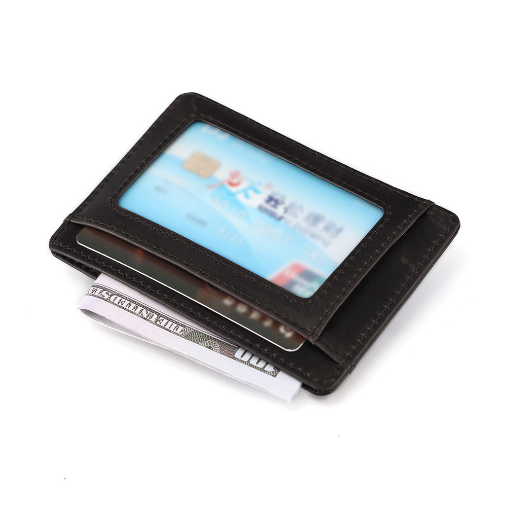 The Money Clip Men's Leather Wallet - Magnetic Money Holder