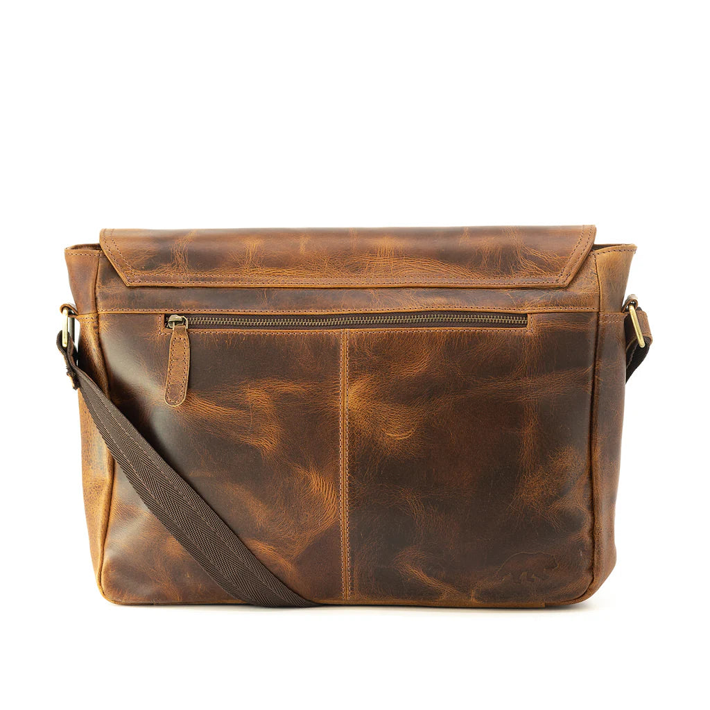 Buffalo Leather Briefcase Laptop Messenger The Real Leather Co