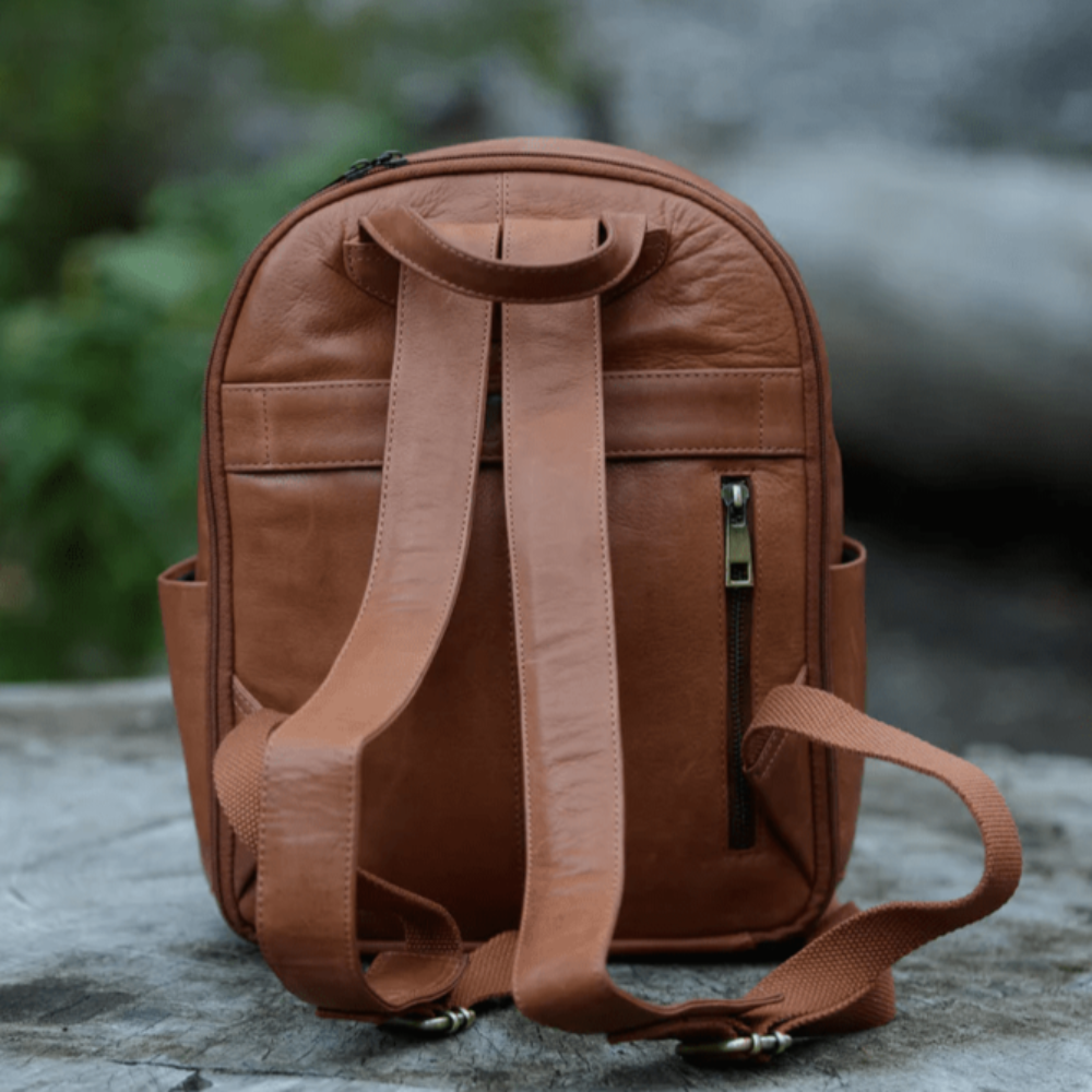 Kodiak Leather Co. Mini Woven Backpack Saddle