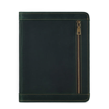 green leather journal