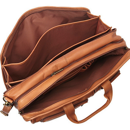 The Alto | Expandable Leather Briefcase