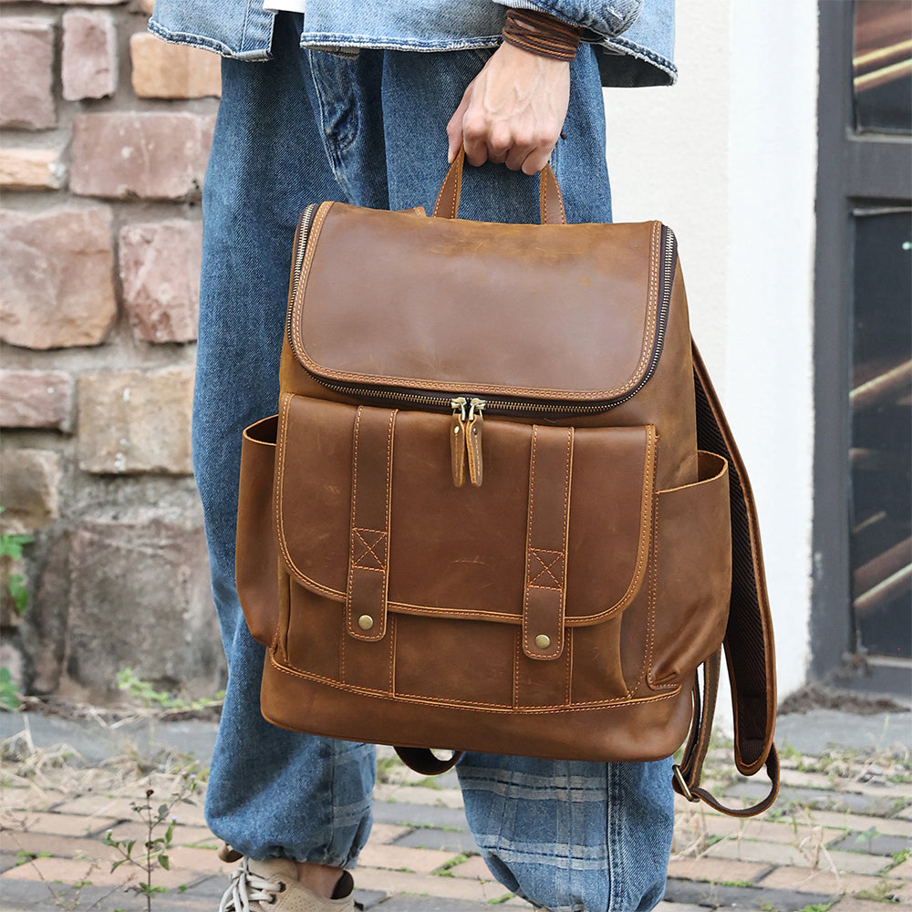 The Aureus | Classic Leather Backpack