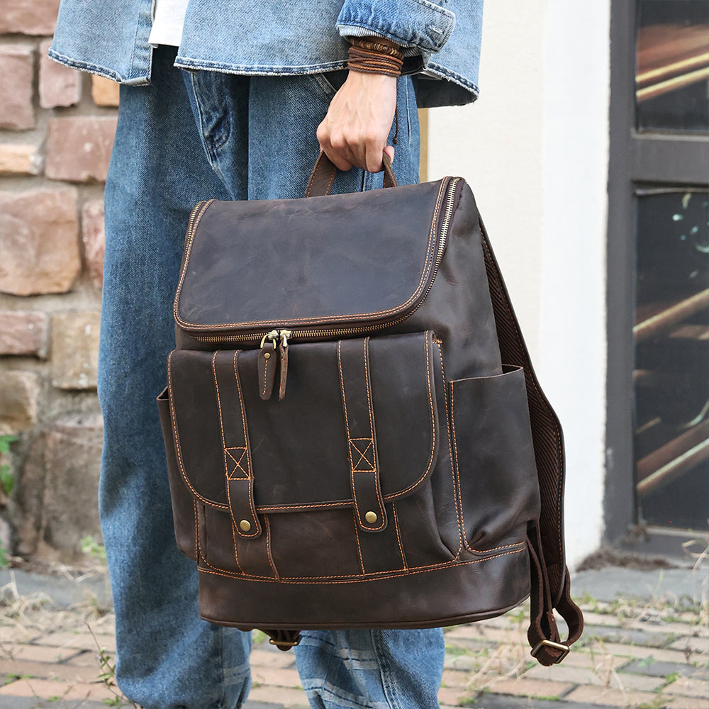 The Aureus | Classic Leather Backpack