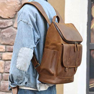 The Aureus | Classic Leather Backpack – The Real Leather Company