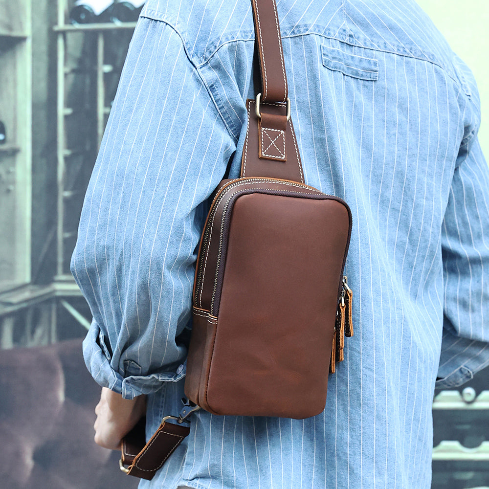 The Blaze | Vintage Leather Sling Bag