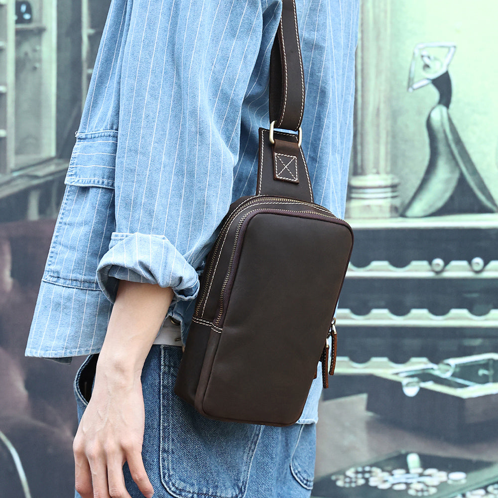 The Blaze | Vintage Leather Sling Bag