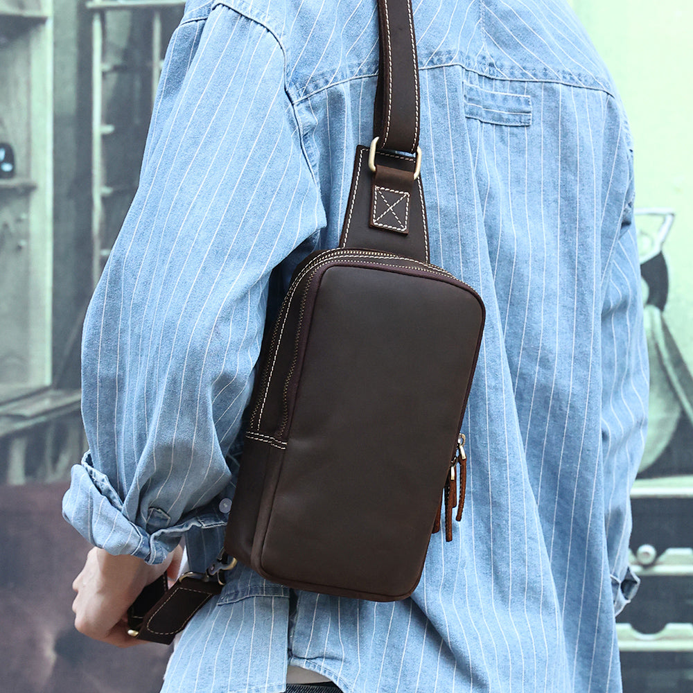 The Blaze | Vintage Leather Sling Bag