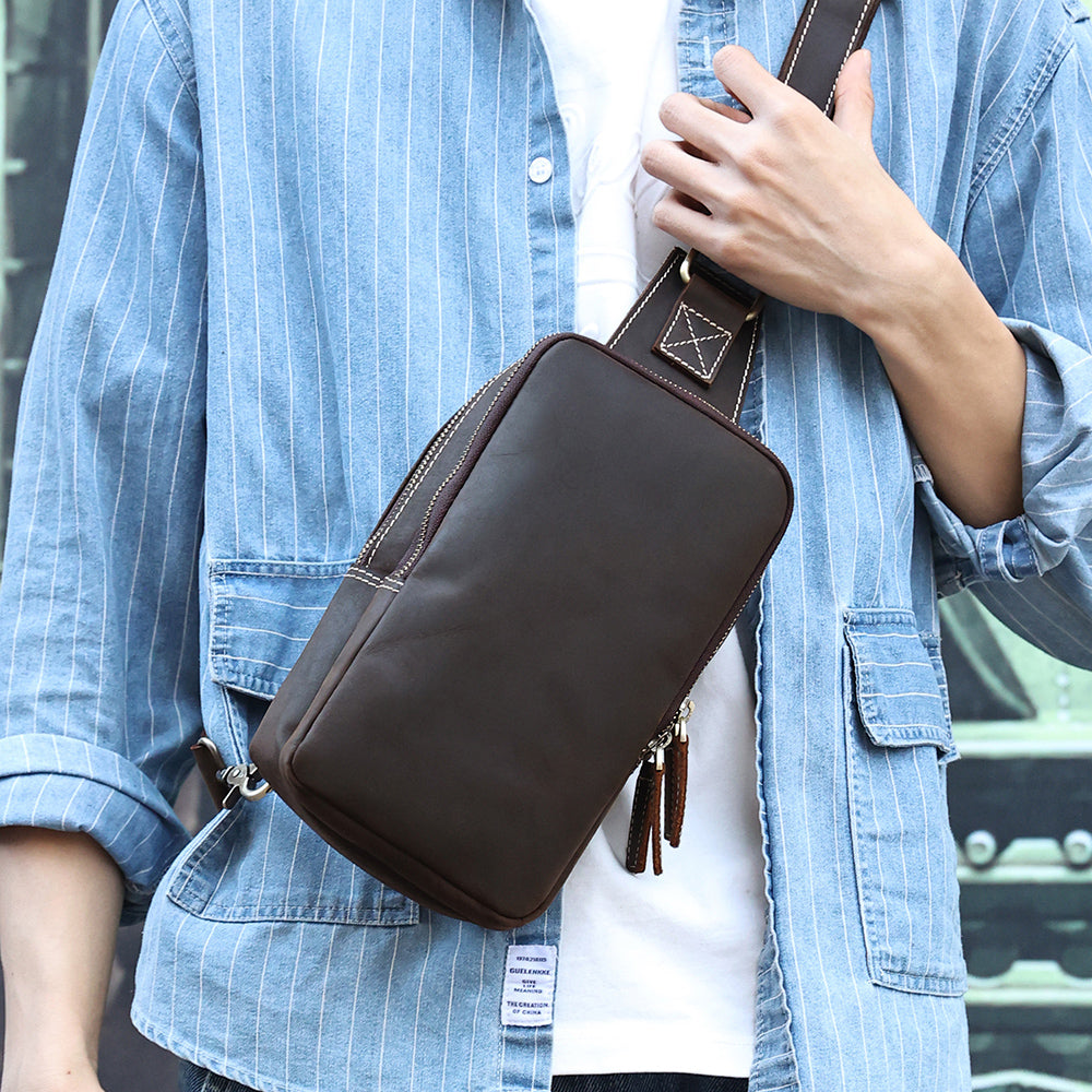 The Blaze | Vintage Leather Sling Bag