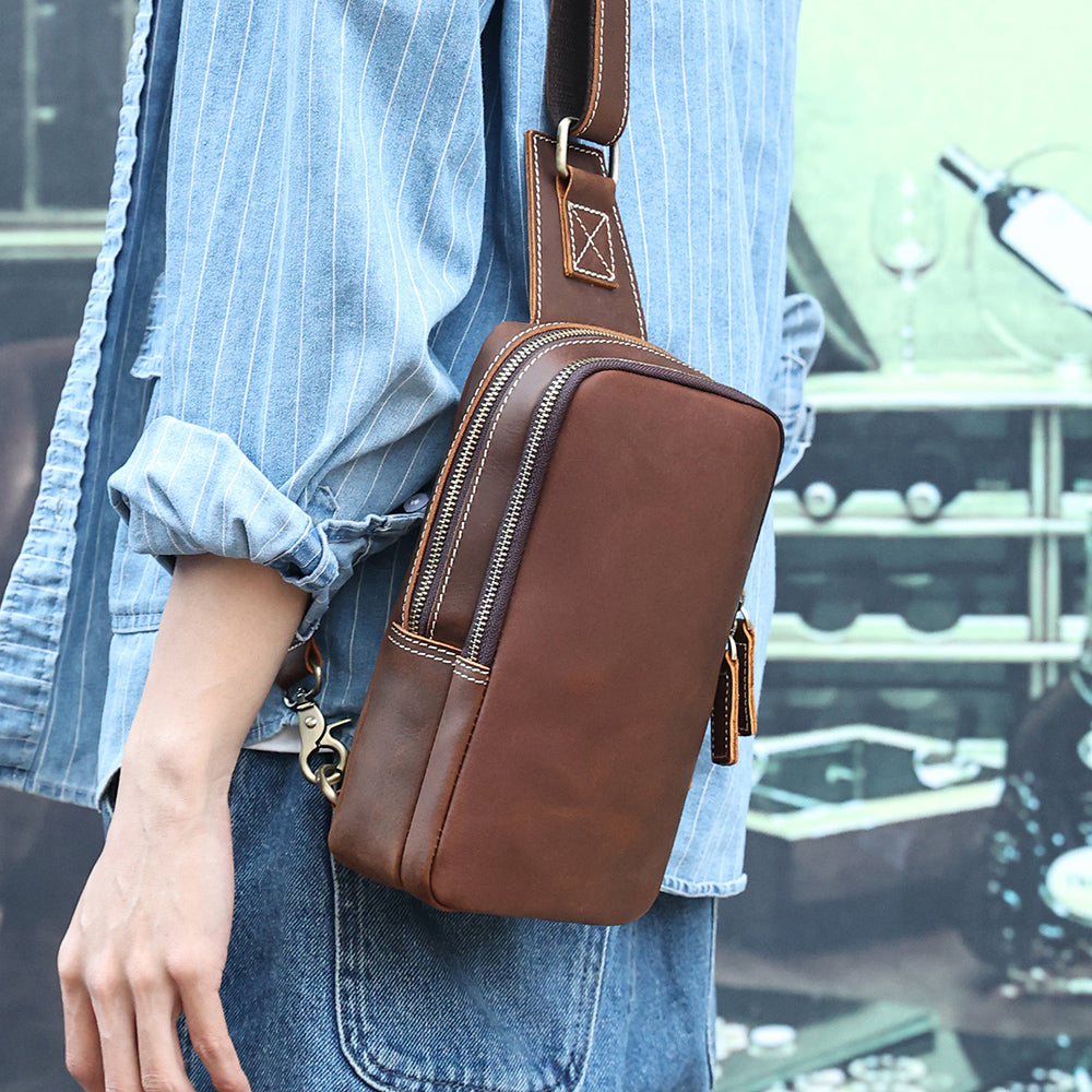 The Blaze | Vintage Leather Sling Bag