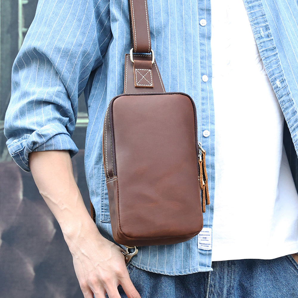 The Blaze | Vintage Leather Sling Bag