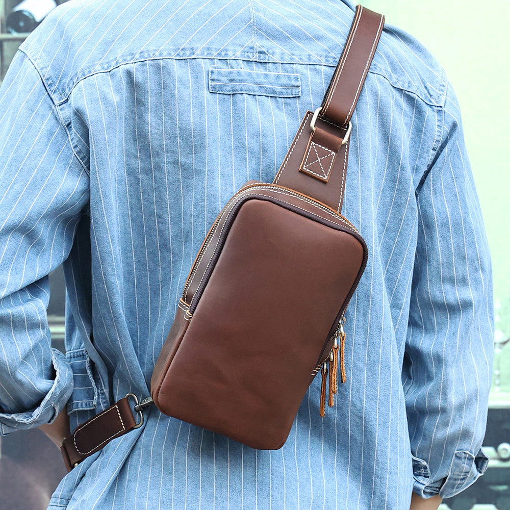 The Blaze | Vintage Leather Sling Bag