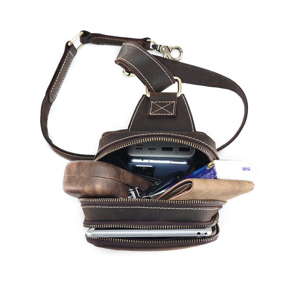 The Blaze | Vintage Leather Sling Bag