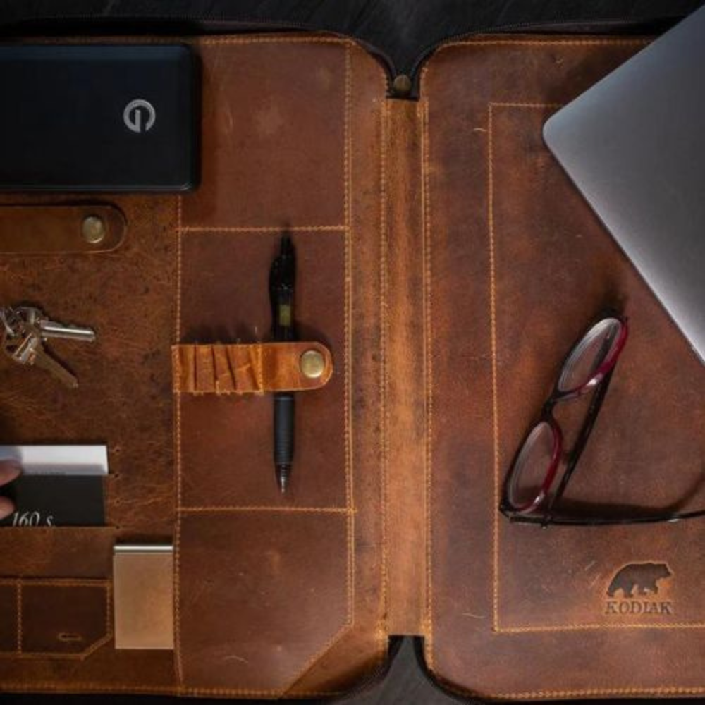 The Buffalo MacBook Portfolio | Top Grain Leather Portfolio