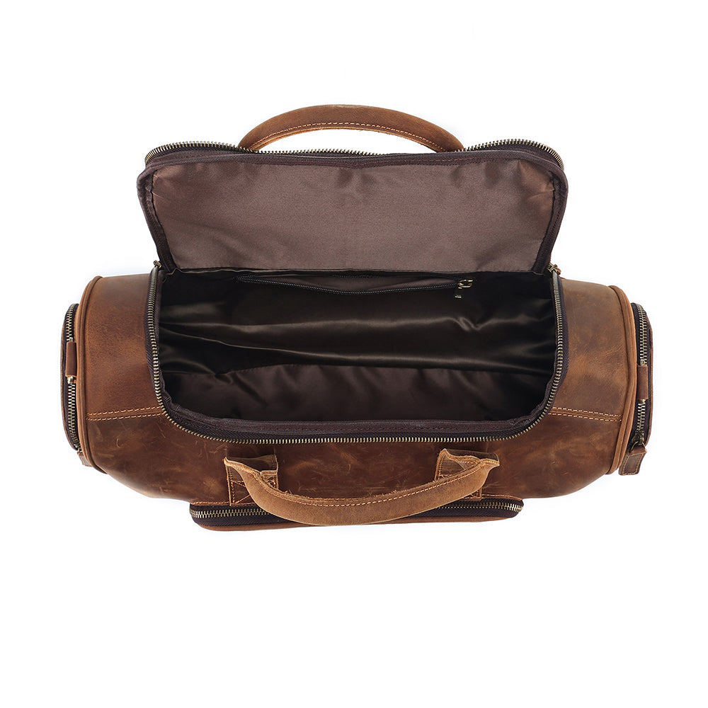 The Carnelian | Vintage Leather Duffle Bag