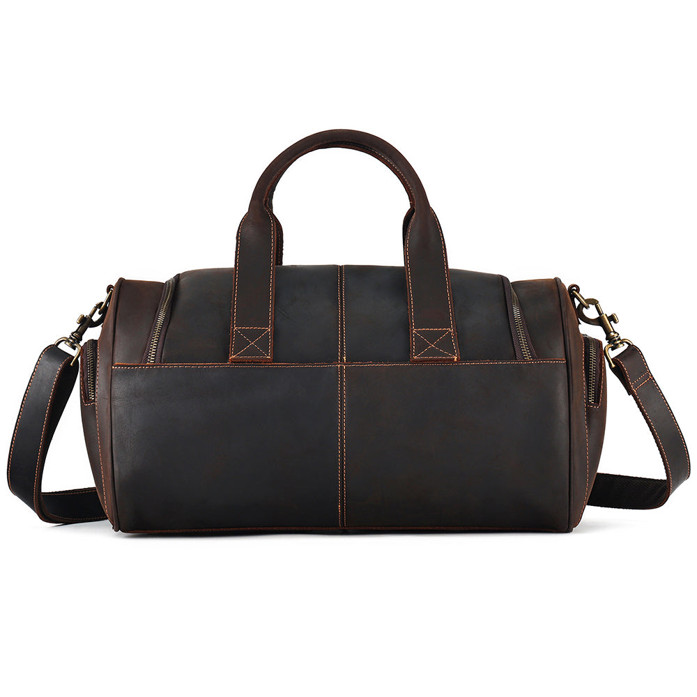 The Carnelian | Vintage Leather Duffle Bag