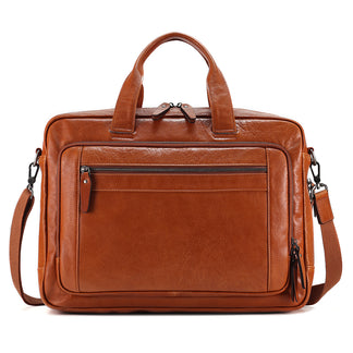 Men's Leather Laptop Bag Briefcase for 15 Inch Laptops – The Real ...
