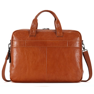 Everyday Luxury Leather Laptop Briefcase - Tan – The Real Leather Company