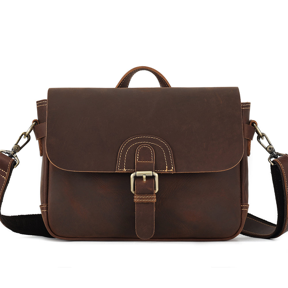 The Hermosa | Vintage Crossbody Messenger Bag – The Real Leather Company