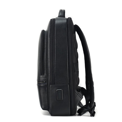The Nyx | Top Grain Black Leather Bag for School & College