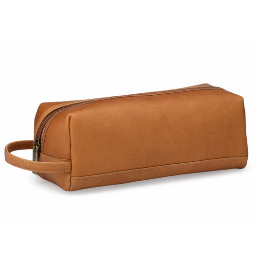 The Toiletry Bag - Men's Top Grain Leather Travel Bag – The Real Leather  Company