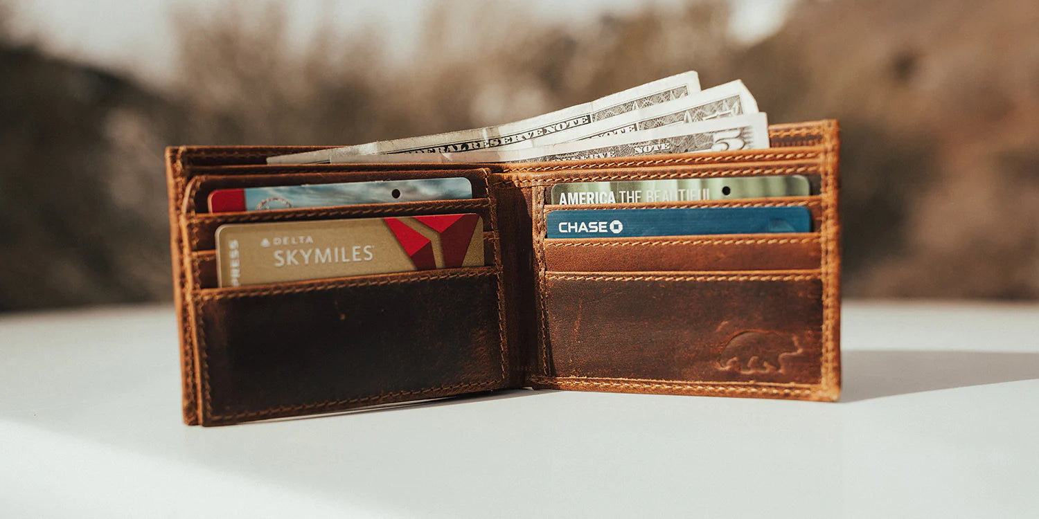 brown leather wallet