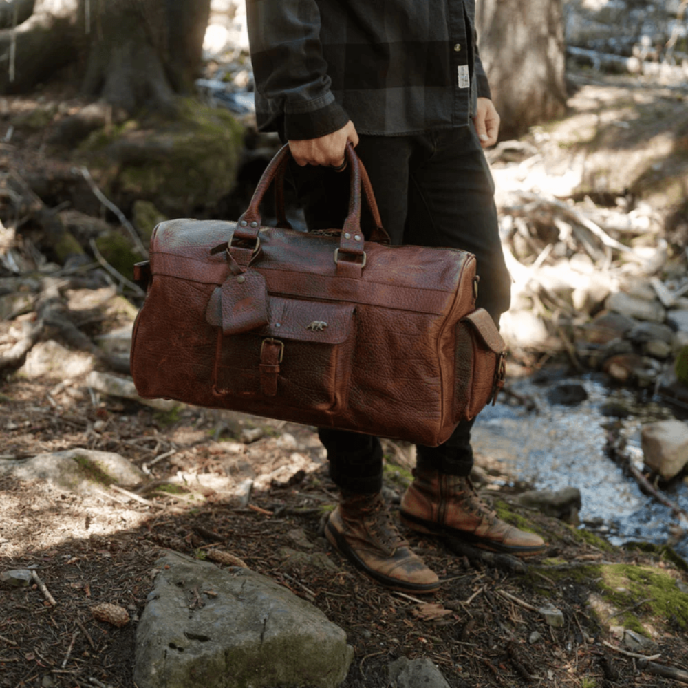 The Chugach Duffel | Leather Travel Bag – The Real Leather Company