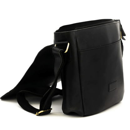 Black Leather Purse Bag
