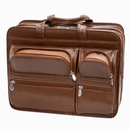 Leather Briefcase for Men - Classic 15 Inch Laptop Bag