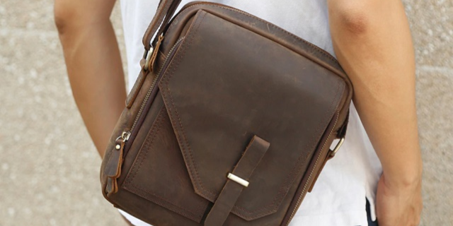 Classic Leather Satchel / Handbag from Israel - 100% Leather