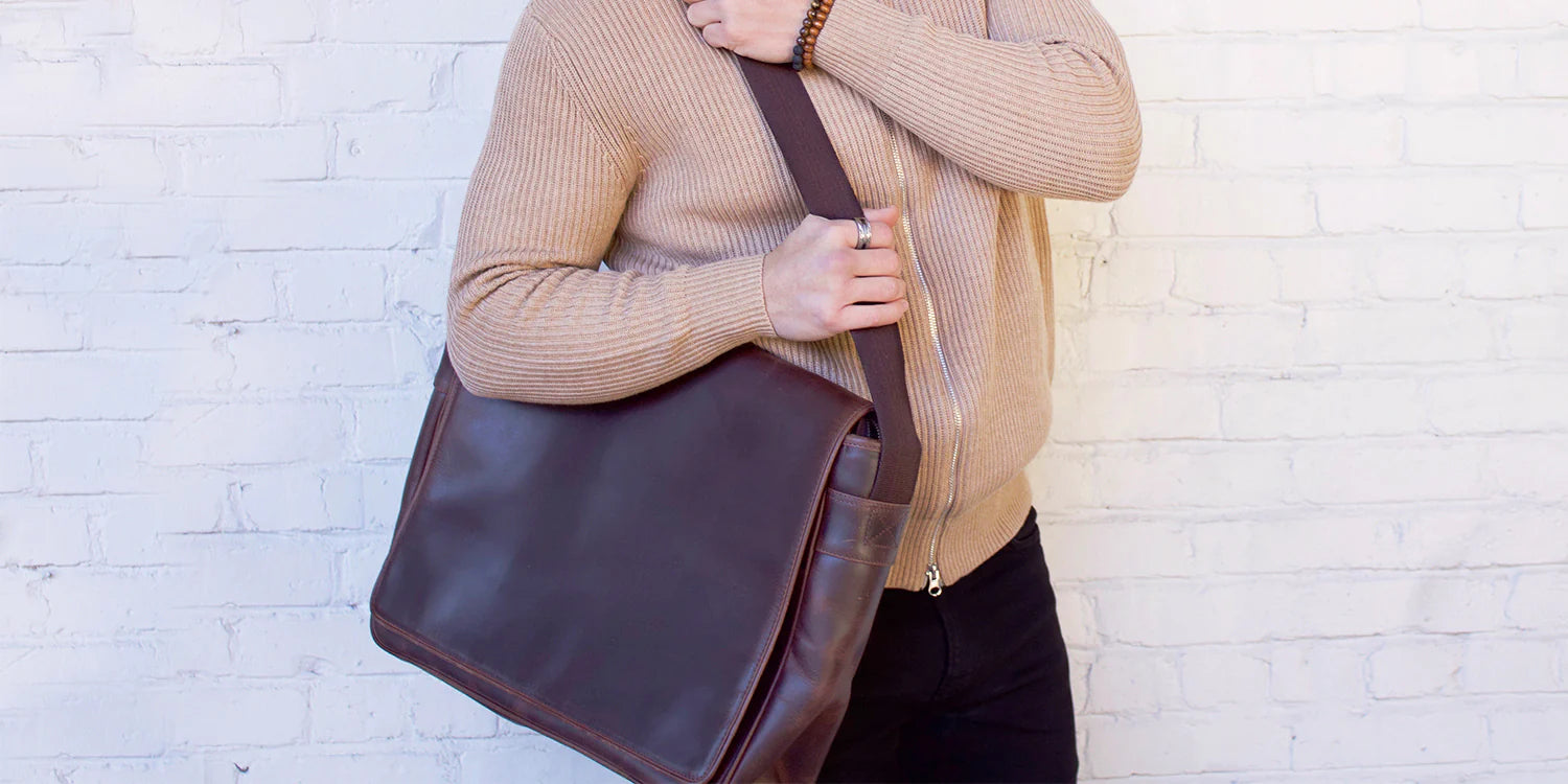 Leather Satchel | Man Bag EDC for Men and iPads | Saddleback Leather