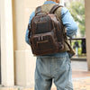 the standard leather laptop backpack for men the real leather co